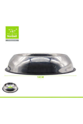 Nunbell Ked i& Köpek Çelik Mama ve Su Kab Oval 18 cm